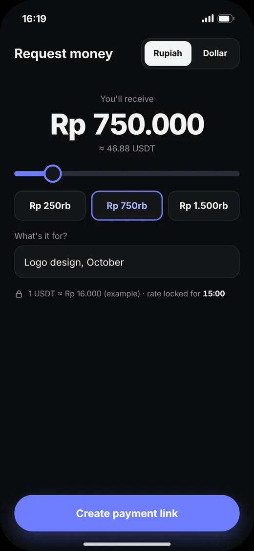 Requesting money
